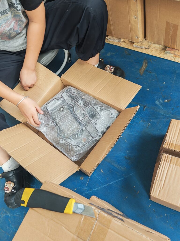Protective wrapping used for spare parts packaging
