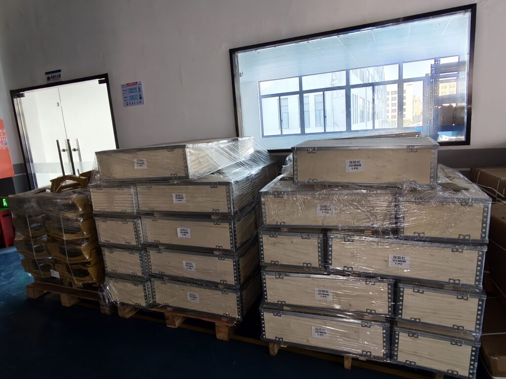 Shelving used to store spare parts
