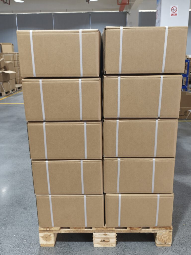 Packed cartons ready for order fulfillment